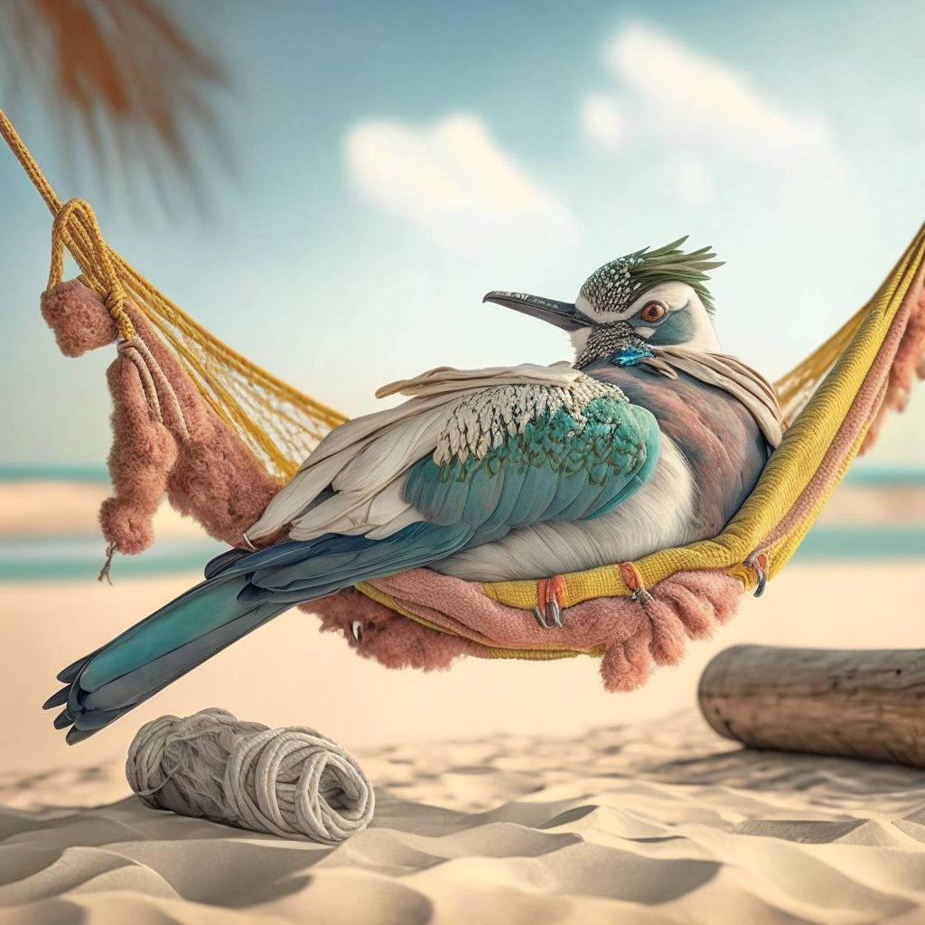 Bird in a hammock