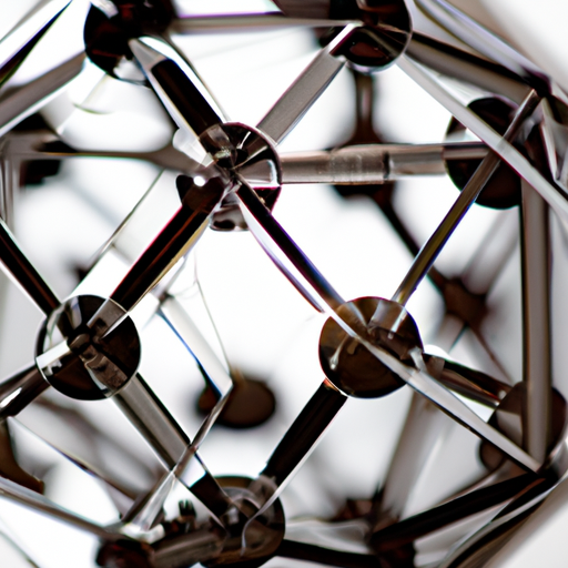 A close-up of a crystal, showing the orderly arrangement of the atoms or molecules